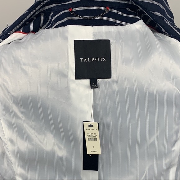 NWT Talbots Trench Coat Size Small Blue - Picture 16 of 17